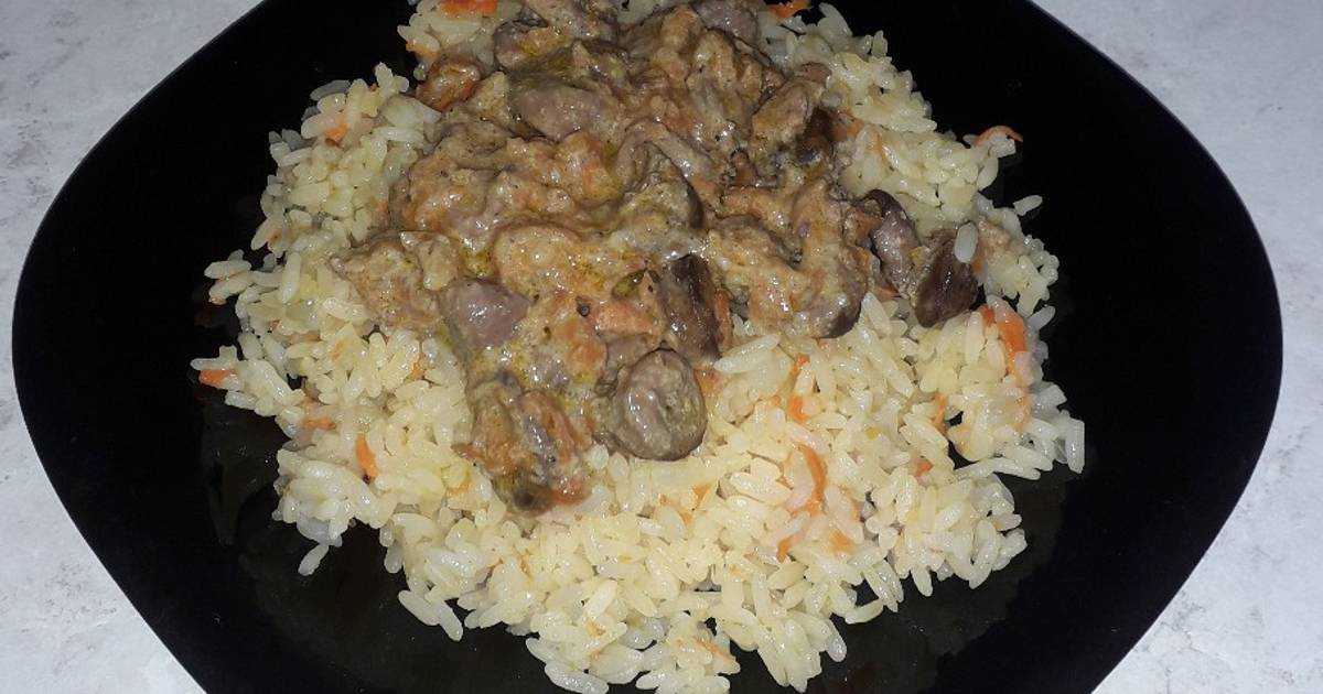 Рис с куриными сердечками в мультиварке - рецепты для мультиварок