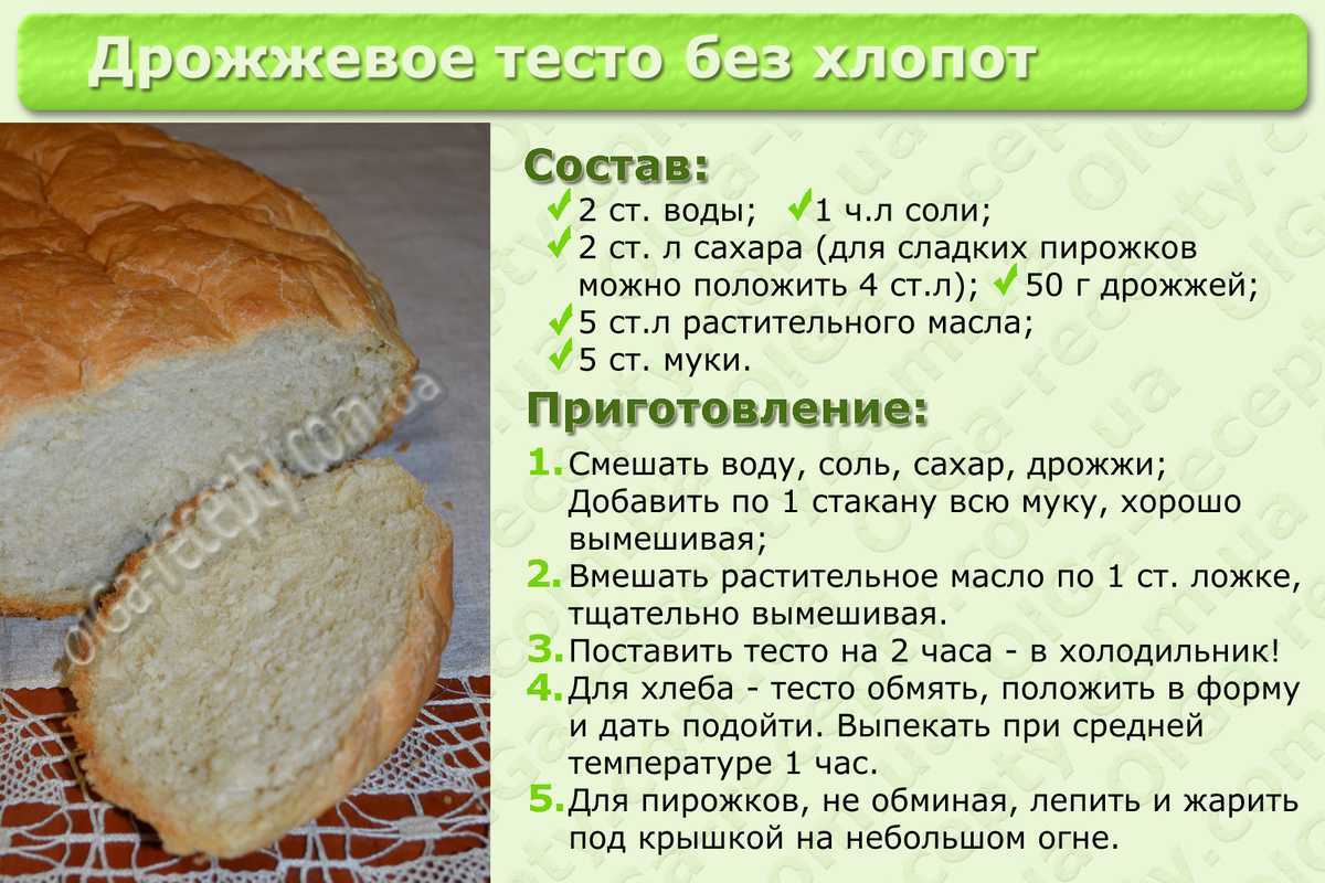 Дрожжевое тесто для пирожков с сухими дрожжами на молоке с рецептом и фото