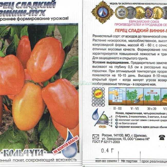 Перец винни пух • характеристика и описание сорта
