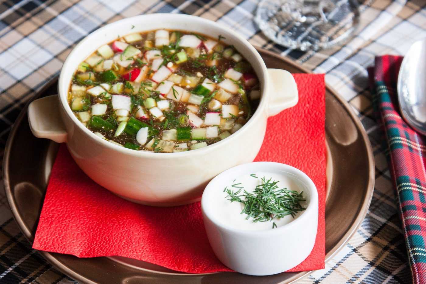 Вкусная окрошка на кефире - 10 классических пошаговых рецептов