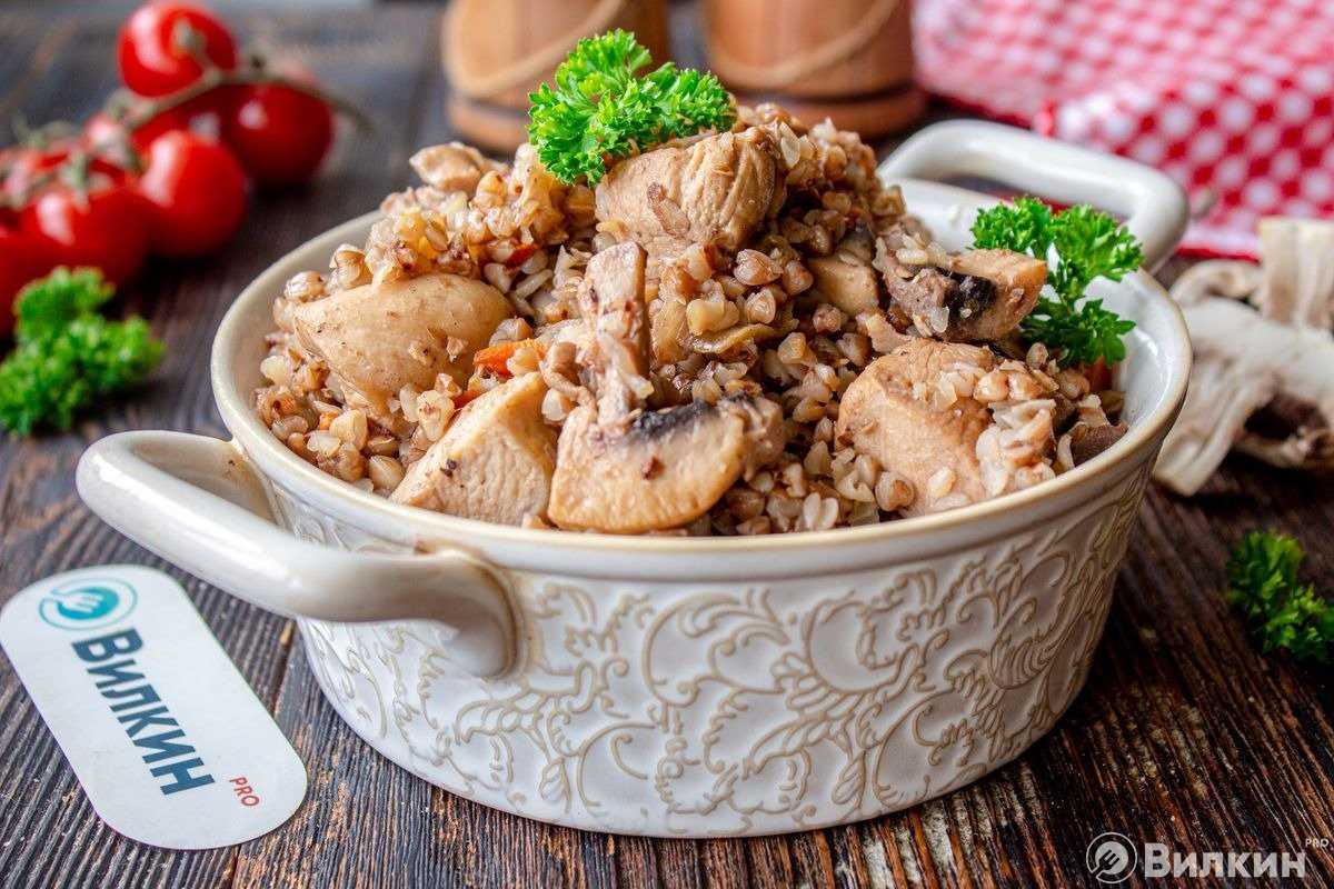 Гречка по-купечески с курицей и грибами — полезный рецепт обеда
