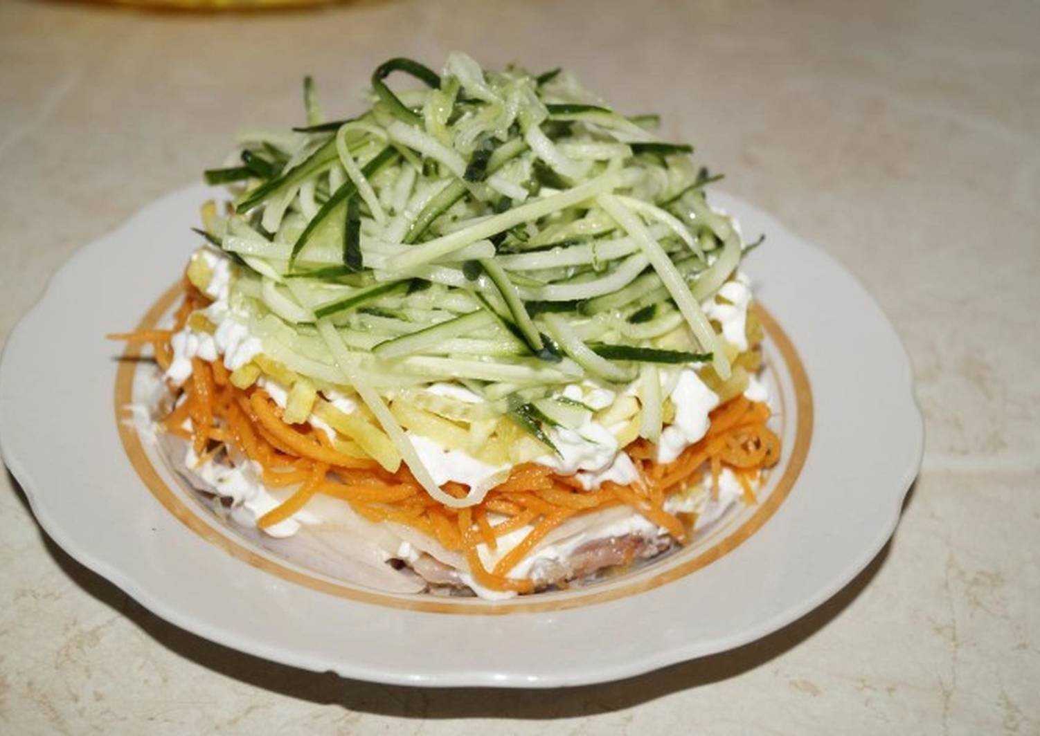 Салаты с картошкой и курицей - пошаговые рецепты приготовления с фото