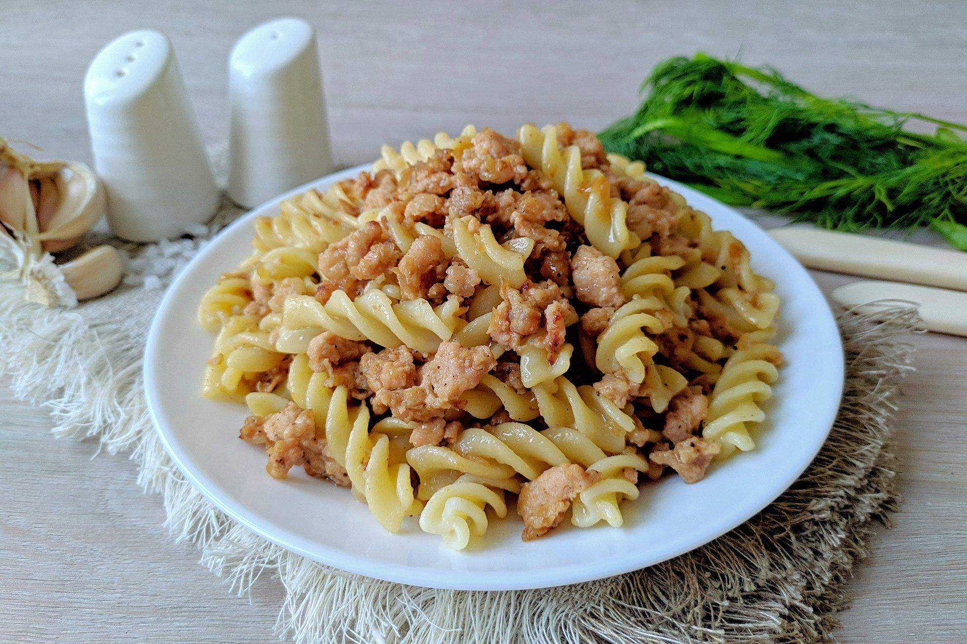 Макароны по флотски - рецепт с фаршем (пошаговый рецепт с фото на сковороде)