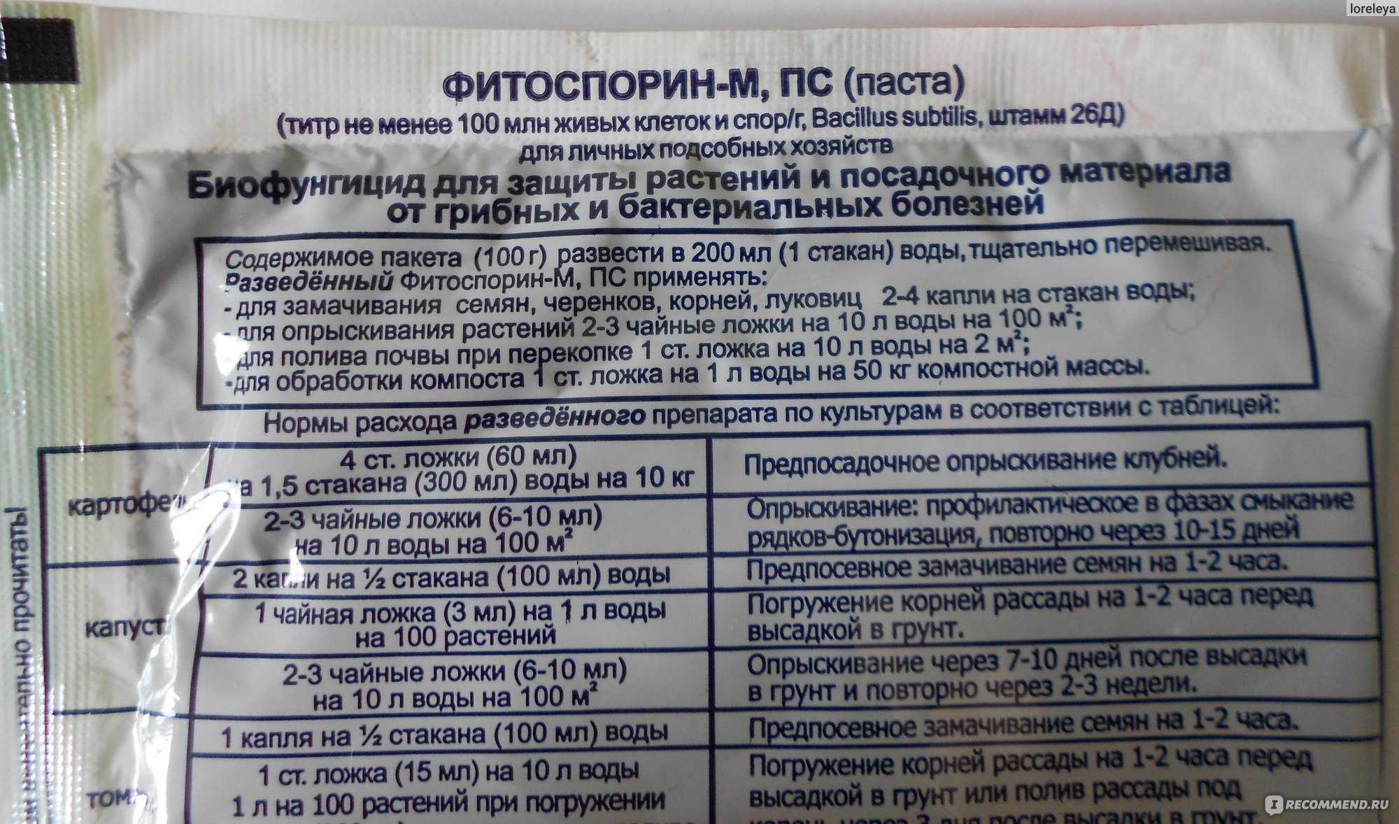 Фитоспорин применение в саду и огороде: как и для чего применять, инструкция, как разводить - огород-365
