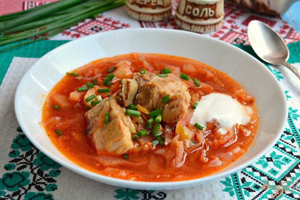 Борщ со свининой — классический пошаговый рецепт