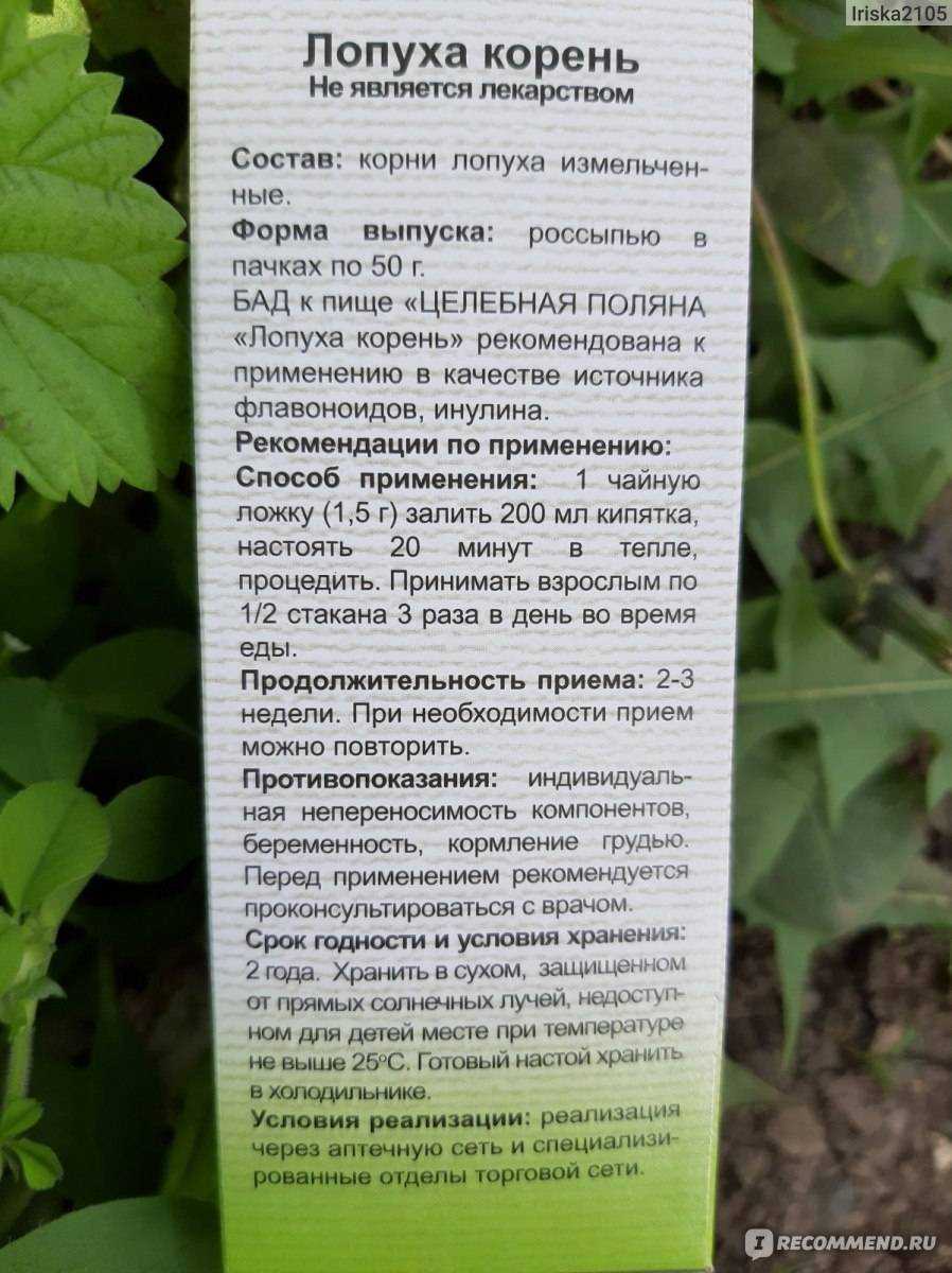 Листья лопуха: лечебные свойства, противопоказания, применение
