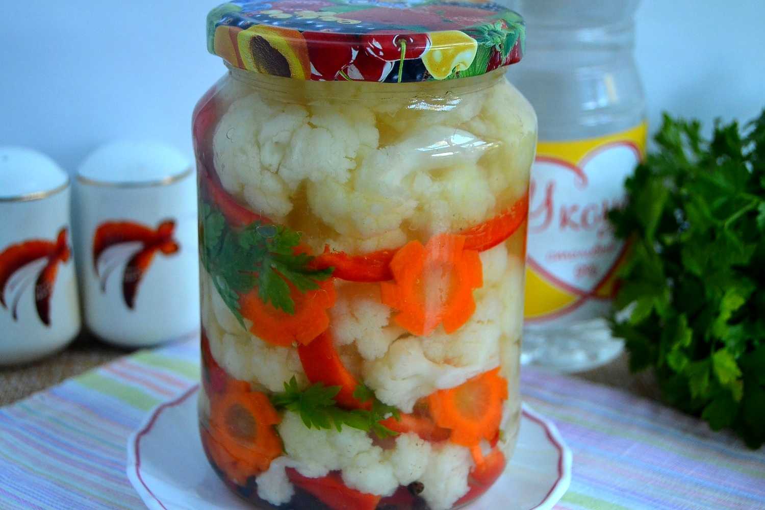 Маринованная цветная капуста с уксусом: рецепты без заморочек